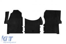 image-79-Specific rubber mats suitable for Mercedes Sprinter 906 2006-2018, Volkswagen Crafter 2006-2016, 3-piece set, black color