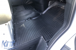 Specific rubber mats suitable for Mercedes Sprinter 907 after 2018 with 2 or 3 seats, 3-piece set, black color-image-6249775