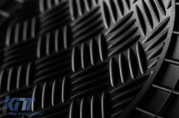 Specific rubber mats suitable for Mercedes Sprinter 907 after 2018 with 2 or 3 seats, 3-piece set, black color-image-6249783