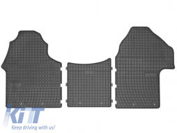 Specific rubber mats suitable for Mercedes Sprinter after 2018, 3-piece set, black color - ABFMM6023965