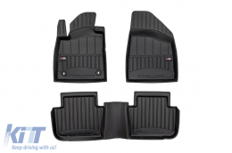 Specific rubber mats suitable for MG 4 Electric after 2022, 3-piece set, black color, with 24-month warranty - ABFML6018007
