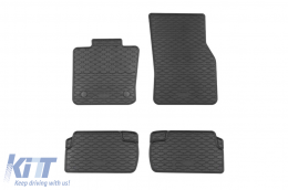 Specific rubber mats suitable for Mini Cooper F55, F56, 3 doors, F55, F56, 5 doors after 2013, 4-piece set, black color-image-6250060