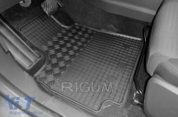 Specific rubber mats suitable for Mini Cooper F55, F56, 3 doors, F55, F56, 5 doors after 2013, 4-piece set, black color-image-6250064
