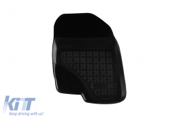 Specific rubber mats suitable for Mitsubishi Colt 2009-2012, 5 doors, 4-piece set, black color-image-6216315
