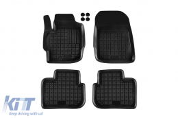 image-49-Specific rubber mats suitable for Mitsubishi Colt 2009-2012, 3 doors, 4-piece set, black color