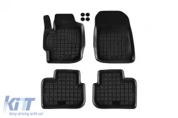 image-39-Specific rubber mats suitable for Mitsubishi Colt 2009-2012, 3 doors, 4-piece set, black color