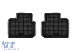 Specific rubber mats suitable for Mitsubishi Colt 2009-2012, 3 doors, 4-piece set, black color-image-6216325