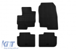 Specific rubber mats suitable for Mitsubishi Colt after 2008, 5 doors, 4-piece set, black color - ABFMM6023530