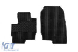 Specific rubber mats suitable for Mitsubishi Colt after 2008, 5 doors, 4-piece set, black color-image-6248777