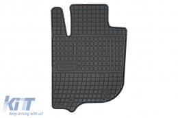 Specific rubber mats suitable for Mitsubishi L200 after 2019, 4-piece set, black color-image-6250741