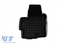 Specific rubber mats suitable for Mitsubishi Outlander 2007-2021, Citroen C-Crosser, Peugeot 4007 2007-2014, Mitsubishi Eclipse Cross after 2017, 4-piece set, black color-image-6216332