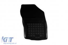 Specific rubber mats suitable for Mitsubishi Outlander 2007-2021, Citroen C-Crosser, Peugeot 4007 2007-2014, Mitsubishi Eclipse Cross after 2017, 4-piece set, black color-image-6216333