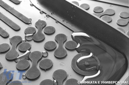 Specific rubber mats suitable for Mitsubishi Pajero after 2006, 3-piece set, black color-image-6216352