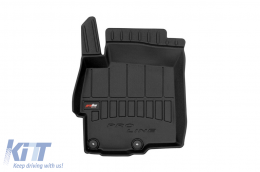 Specific rubber mats suitable for Mitsubishi Lancer VIII 2007-2017, 4-piece set, black color, with 24-month warranty from Frogum 3D ProLine series.-image-6221780