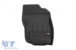 Specific rubber mats suitable for Mitsubishi Lancer VIII 2007-2017, 4-piece set, black color, with 24-month warranty from Frogum 3D ProLine series.-image-6221781