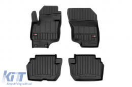 image-72-Specific rubber mats suitable for Mitsubishi Outlander hybrid 2014-2019, 4-piece set, black color, with 24-month warranty