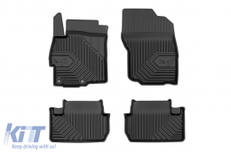 Specific rubber mats suitable for Mitsubishi Lancer 2007-2017, 4-piece set, black color-image-6226931