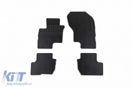 Specific rubber mats suitable for Mitsubishi Eclipse Cross PHEV after 2021, Outlander PHEV after 2012, 4-piece set, black color-image-6250042