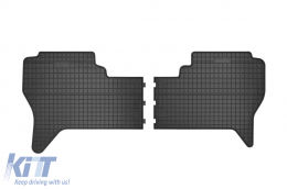 Specific rubber mats suitable for Mitsubishi Pajero 2001-2007, 2 pieces, black, rear-image-6256765