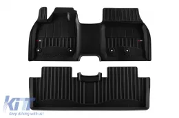 image-29-Specific rubber mats suitable for Nissan Ariya after 2022, 2-piece set, black color, with 24-month warranty