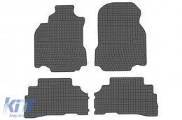 Specific rubber mats suitable for Nissan Cube Z12 2008-2011, 4-piece set, black color from Frogum El Toro series - ABFMN6019273