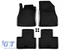 Specific rubber mats suitable for Nissan Juke 2010-2019, 4-piece set, black color - ABFMN6016386