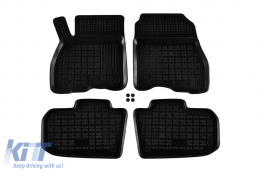 Specific rubber mats suitable for Nissan Leaf 2013-2022, after 2022, 4-piece set, black color-image-6216000