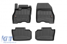 image-44-Specific rubber mats suitable for Nissan Leaf after 2017, 4-piece set, black color, with 24-month warranty