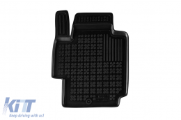 Specific rubber mats suitable for Nissan Micra 2007-2010, 4-piece set, black color-image-6215890