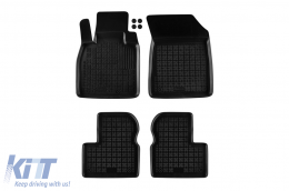 Specific rubber mats suitable for Nissan Micra 2010-2016, 4-piece set, black color - ABFMN6016387