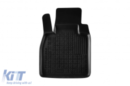 Specific rubber mats suitable for Nissan Micra 2010-2016, 4-piece set, black color-image-6215974