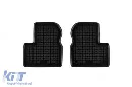 Specific rubber mats suitable for Nissan Micra 2010-2016, 4-piece set, black color-image-6215976