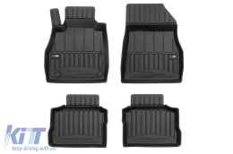Specific rubber mats suitable for Nissan Micra after 2016, 4-piece set, black color, with 24-month warranty-image-6222138