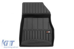 Specific rubber mats suitable for Nissan Micra after 2016, 4-piece set, black color, with 24-month warranty-image-6222140