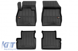 image-6-Specific rubber mats suitable for Nissan Micra K14 after 2016, 4-piece set, black color, with 24-month warranty