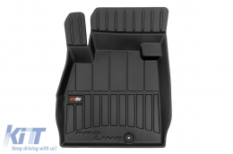 Specific rubber mats suitable for Nissan Micra K14 after 2016, 4-piece set, black color, with 24-month warranty-image-6222826