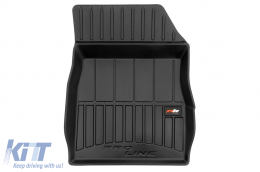 Specific rubber mats suitable for Nissan Micra K14 after 2016, 4-piece set, black color, with 24-month warranty-image-6222827