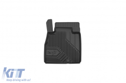 Specific rubber mats suitable for Nissan Micra K13 2010-2016, 4-piece set, black color-image-6227128