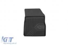 Specific rubber mats suitable for Nissan Micra K13 2010-2016, 4-piece set, black color-image-6227129