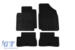 image-52-Specific rubber mats suitable for Nissan Micra 2003-2010, 4-piece set, black color