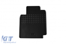 Specific rubber mats suitable for Nissan Micra 2003-2010, 4-piece set, black color-image-6228676
