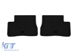 Specific rubber mats suitable for Nissan Micra 2003-2010, 4-piece set, black color-image-6228678