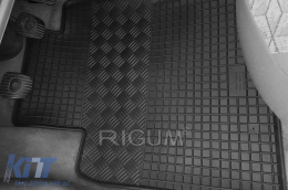 Specific rubber mats suitable for Nissan Micra 2003-2010, 4-piece set, black color-image-6228679