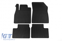 Specific rubber mats suitable for Nissan Micra K12 2003-2010, 4-piece set, black color - ABFMN6018947