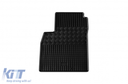 Specific rubber mats suitable for Nissan Micra 2010-2017, 4-piece set, black color-image-6248792