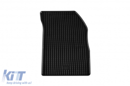 Specific rubber mats suitable for Nissan Micra 2010-2017, 4-piece set, black color-image-6248793