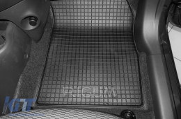 Specific rubber mats suitable for Nissan Micra 2010-2017, 4-piece set, black color-image-6248796