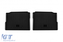 Specific rubber mats suitable for Nissan Micra after 2017, 4-piece set, black color-image-6249616