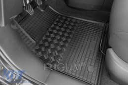 Specific rubber mats suitable for Nissan Micra after 2017, 4-piece set, black color-image-6249617