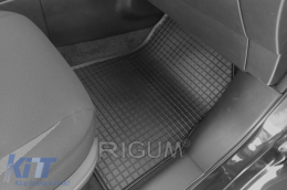 Specific rubber mats suitable for Nissan Micra after 2017, 4-piece set, black color-image-6249618